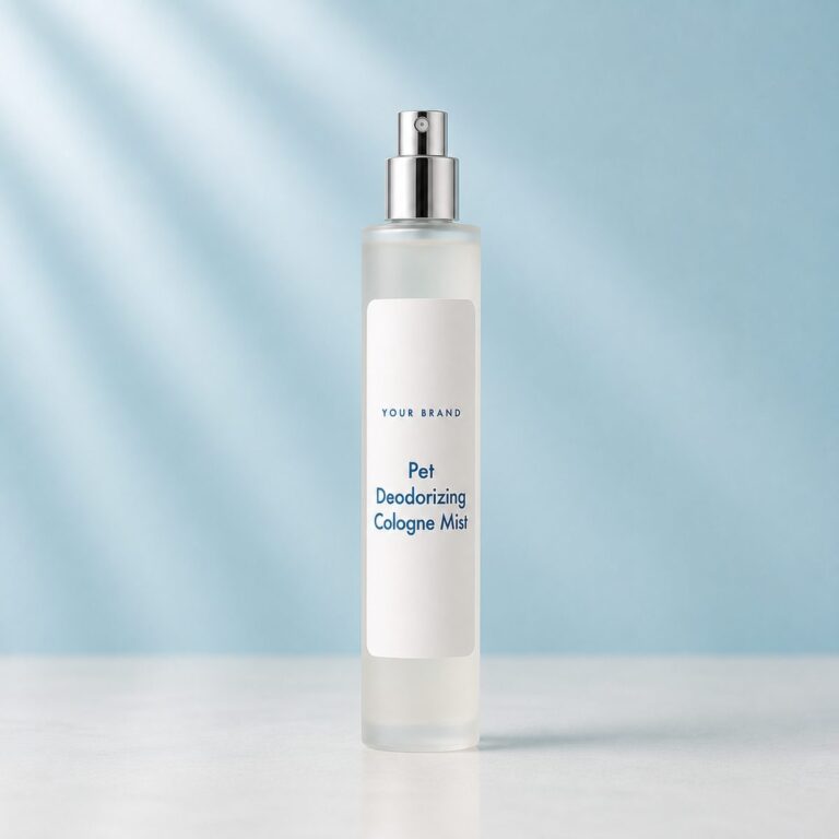 Private label pet deodorizing cologne mist product mockup, OEM Malaysia