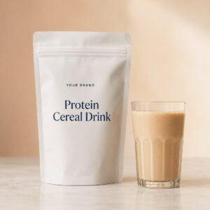 Private label protein cereal drink product mockup, OEM Malaysia