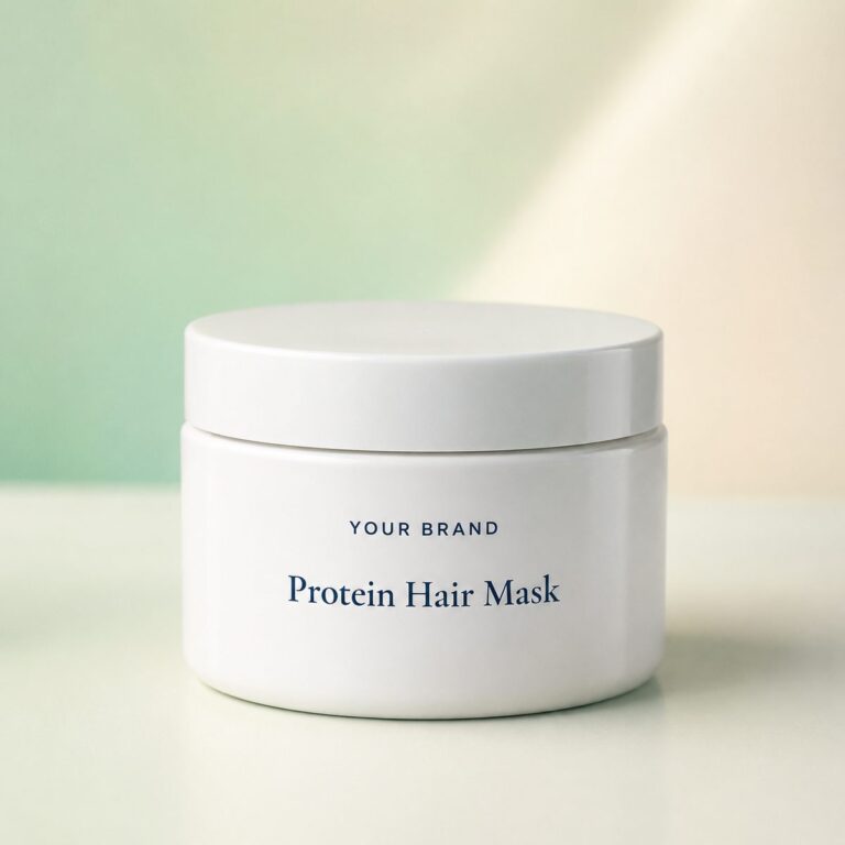 Private label protein hair treatment mask product mockup, OEM Malaysia