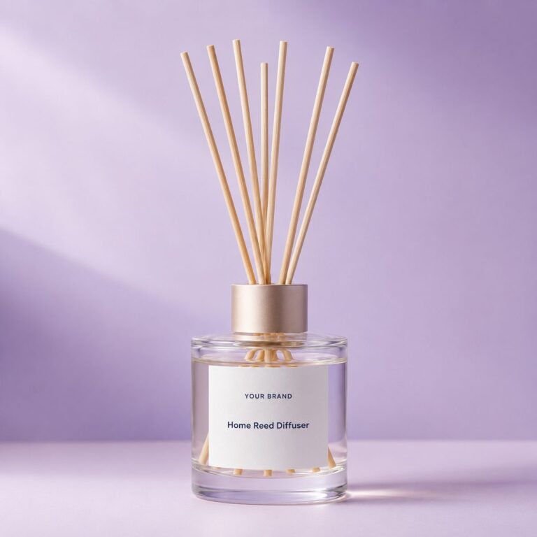 Private label reed diffuser product mockup, OEM Malaysia