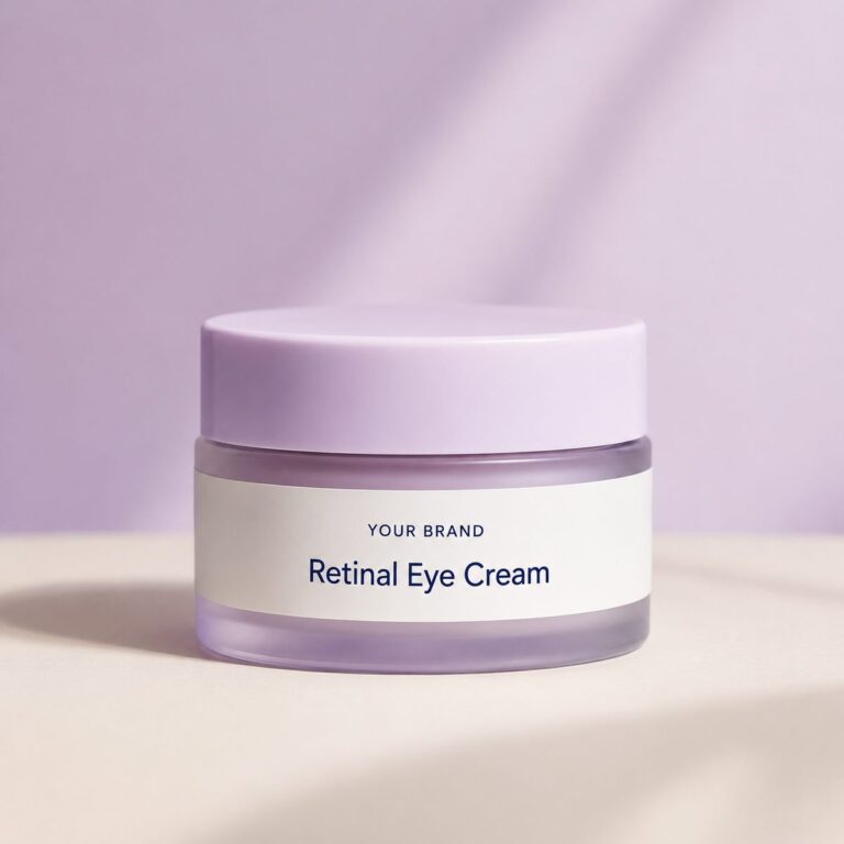 Private label retinal eye renewal cream product mockup, OEM Malaysia