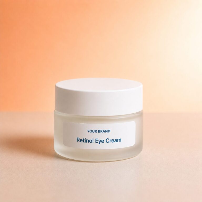 Private label retinol eye cream product mockup, OEM Malaysia