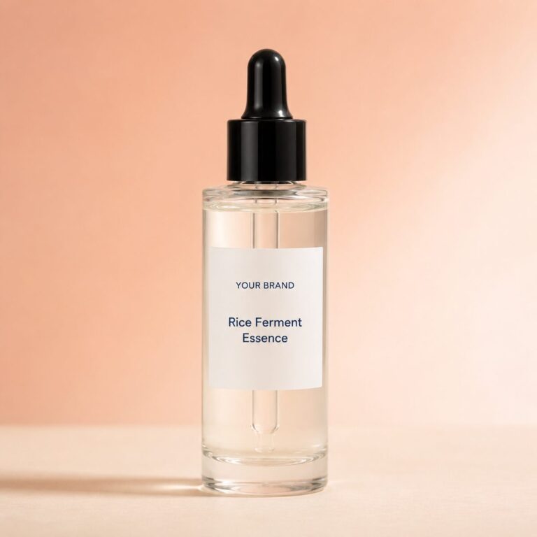 Private label rice ferment essence product mockup, OEM Malaysia