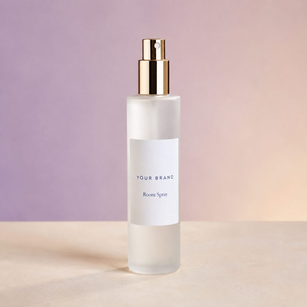 Private label room spray hotel scent product mockup, OEM Malaysia