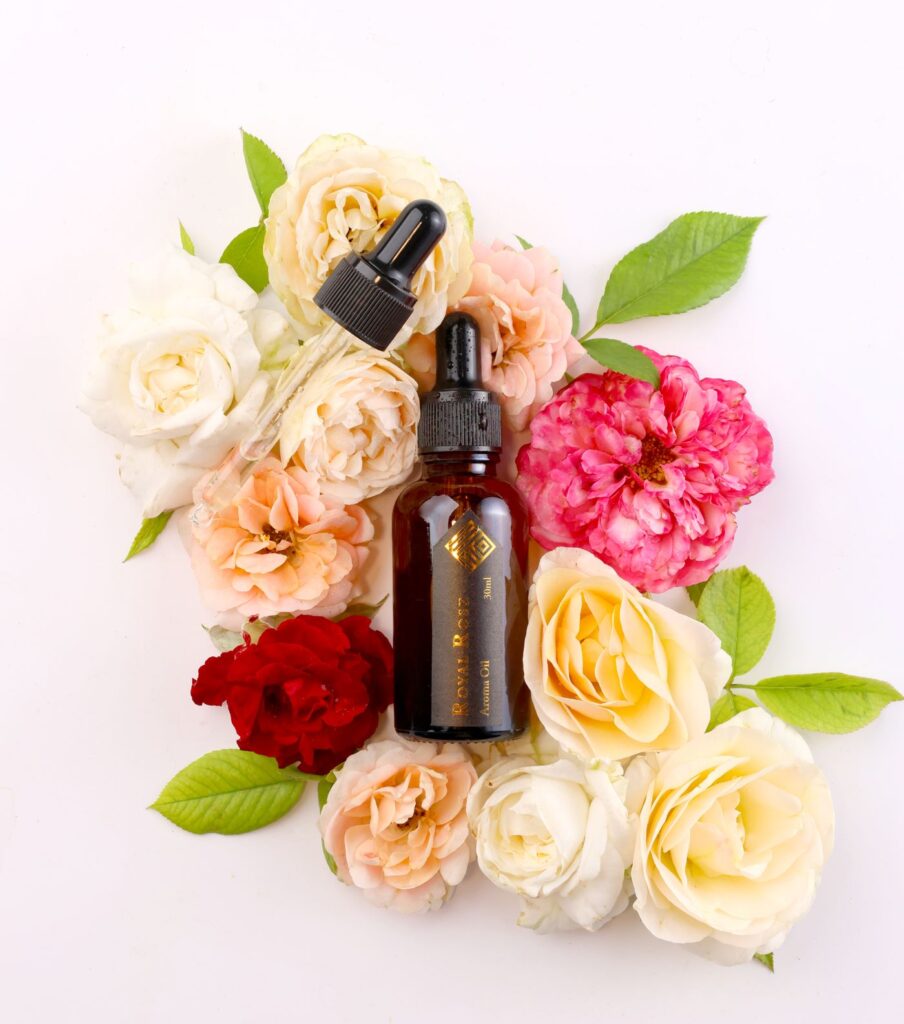 Rose Otto Essential Oil 5ml with fresh rose - private label OEM manufacturing in Malaysia