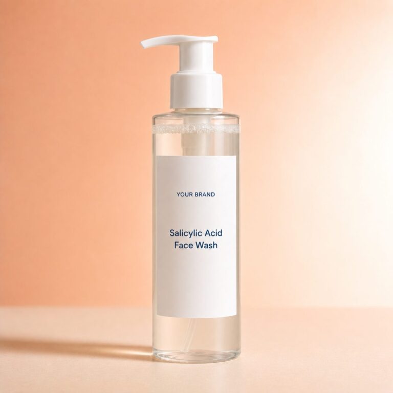 Private label salicylic acid face wash product mockup, OEM Malaysia