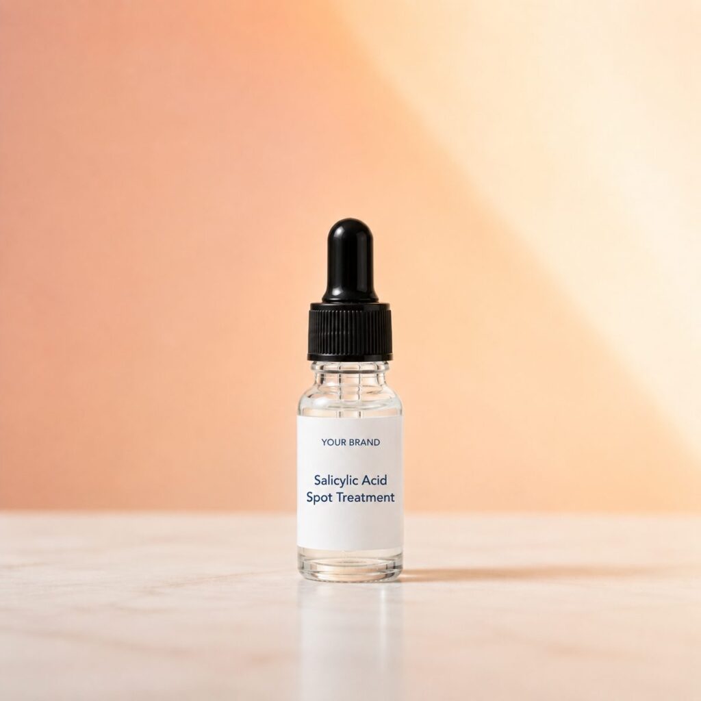 Private label salicylic acid spot treatment product mockup, OEM Malaysia