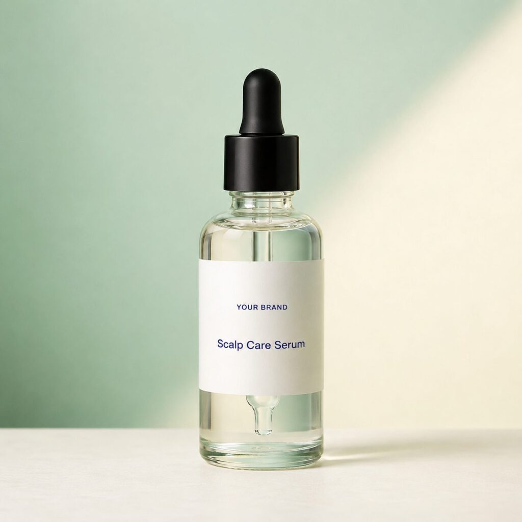 Private label scalp care peptide serum product mockup, OEM Malaysia