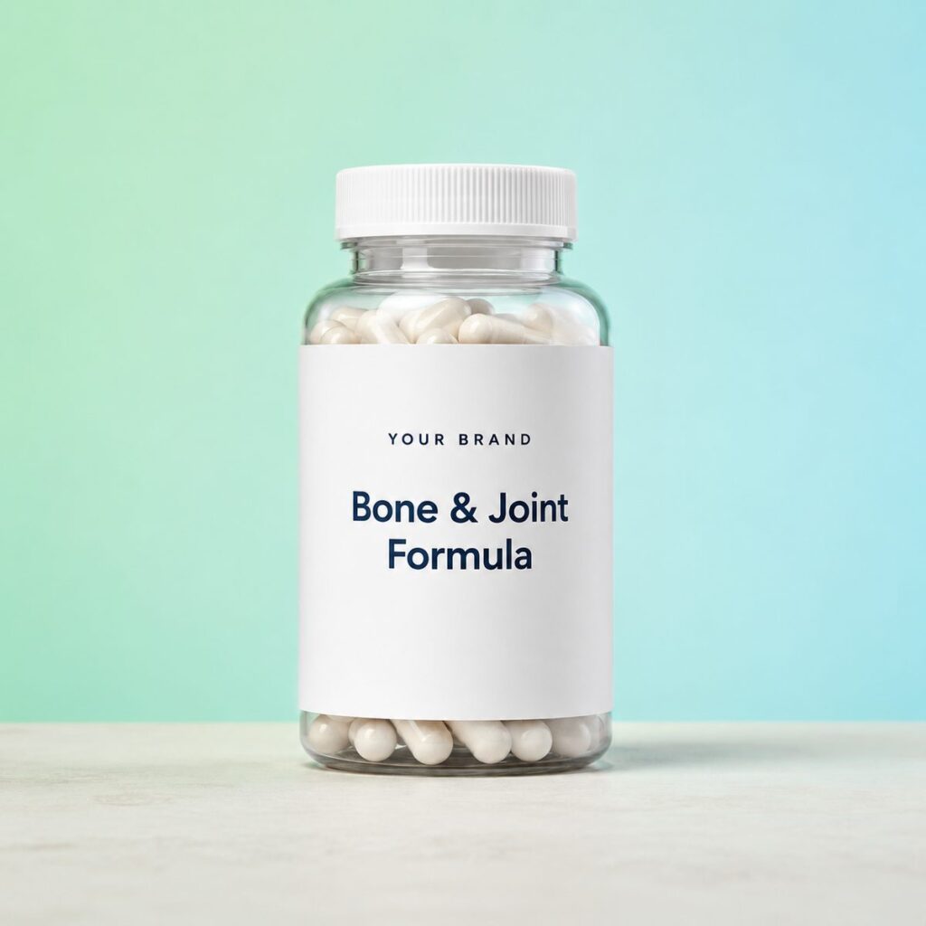 Private label senior bone and joint formula product mockup, OEM Malaysia