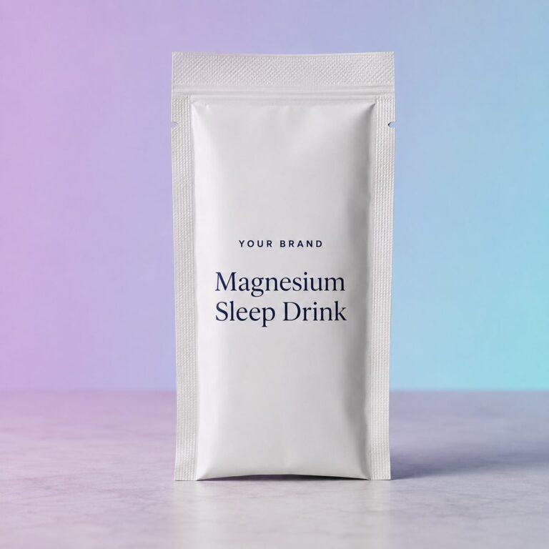 Private label sleep well magnesium drink product mockup, OEM Malaysia