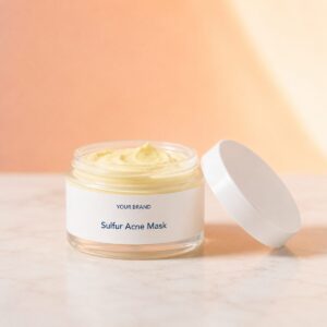Private label sulfur acne mask product mockup, OEM Malaysia
