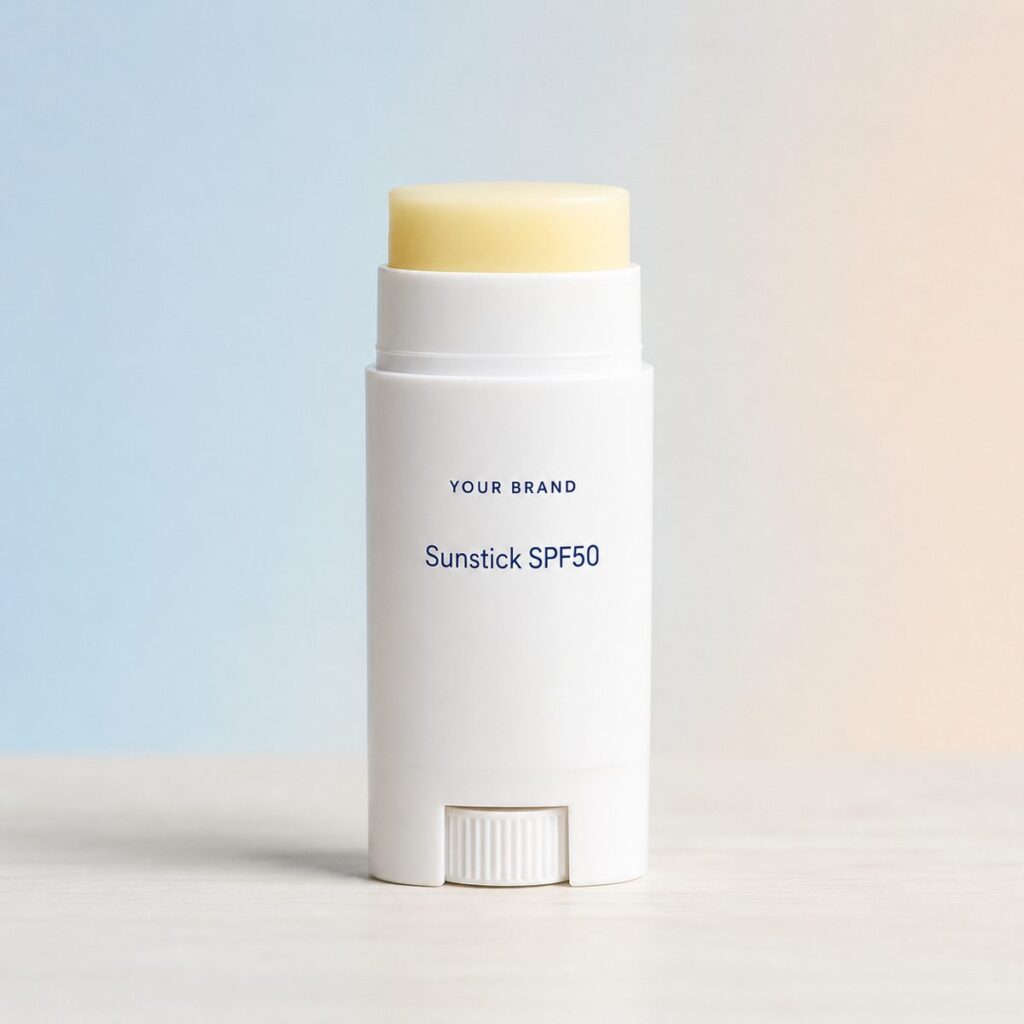 Private label sunstick spf50 product mockup, OEM Malaysia