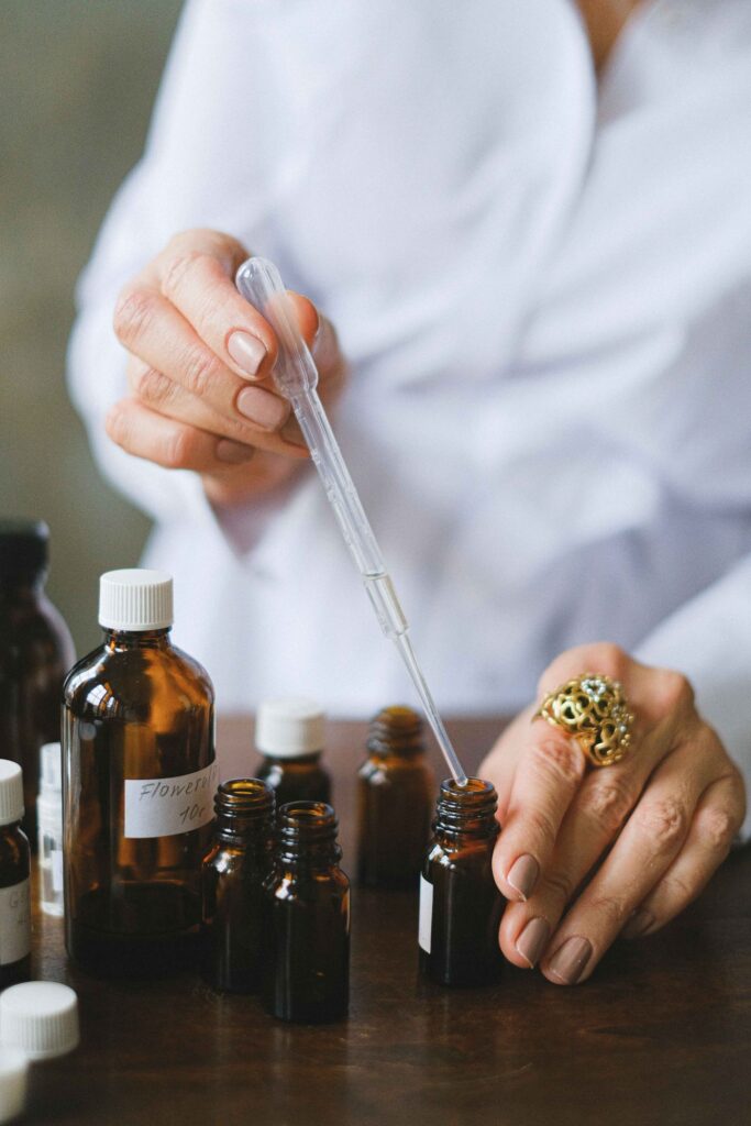 Tangerine Essential Oil in an amber glass dropper bottle - OEM private label Malaysia