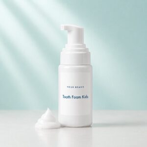 Private label tooth foam kids product mockup, OEM Malaysia