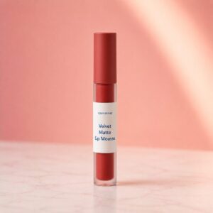Private label velvet matte lip mousse product mockup, OEM Malaysia