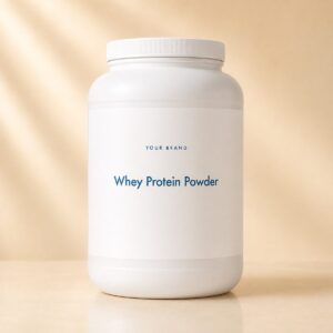 Private label whey protein powder product mockup, OEM Malaysia