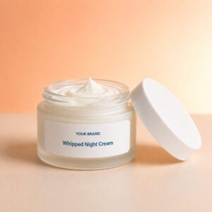 Private label whipped night cream product mockup, OEM Malaysia