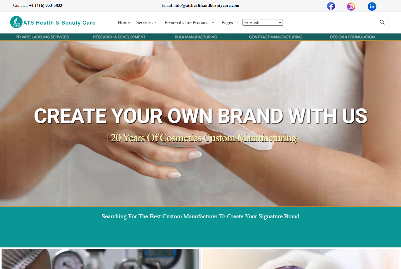 ATS Health and Beauty Care official website