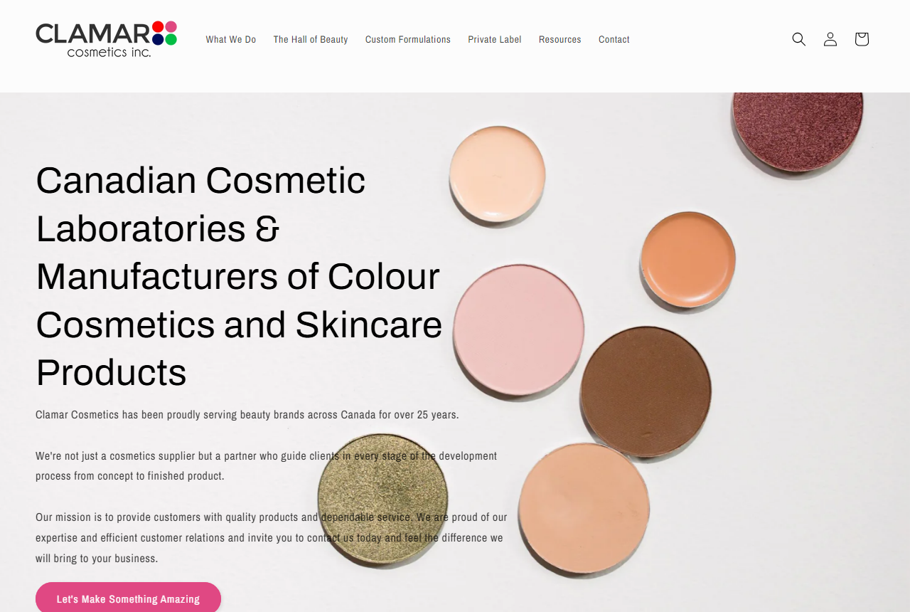 Clamar Cosmetics official website