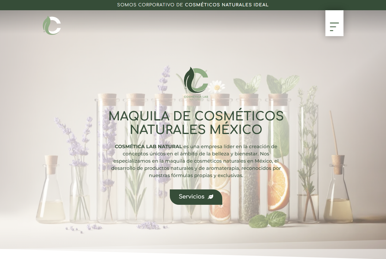 Cosmetica Lab Natural website