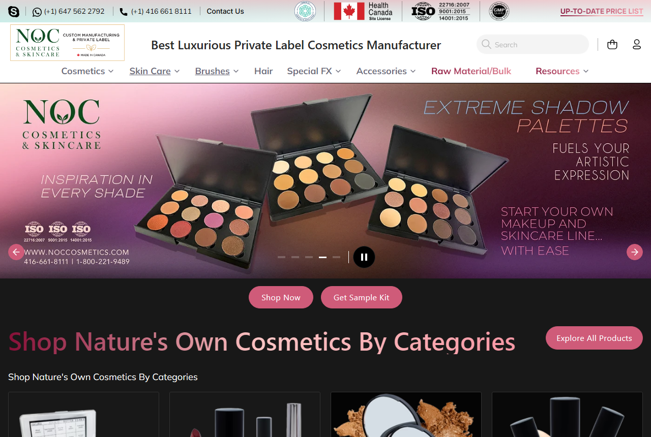Nature's Own Cosmetics official website
