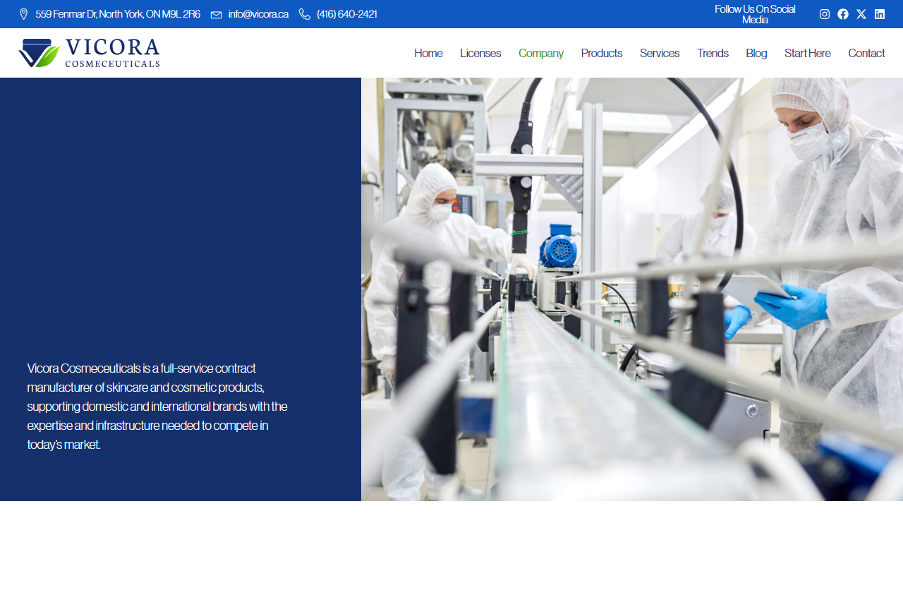 Vicora Cosmeceuticals official website