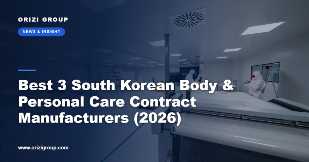 Cleanroom-gowned technicians inspecting production equipment, representing South Korean body and personal care contract manufacturing covered in this 2026 ranking of Kolmar Korea, ENBIOSCIENCE and Cosmecca Korea.
