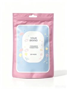 Ceramide Toner Pad 30 pads - TikTok viral private label product mock-up, ORIZI Group OEM Malaysia