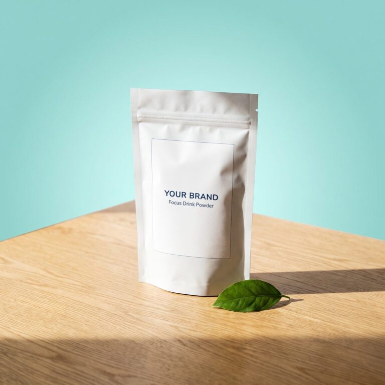 ORIZI Group OEM Citicoline Focus Drink Powder white label sachet mockup