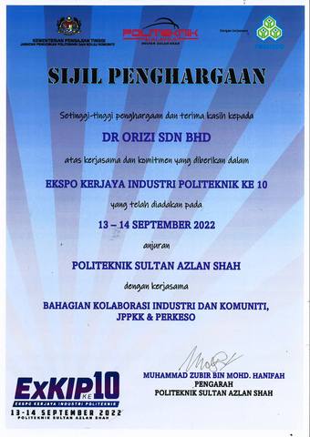 Politeknik Sultan Azlan Shah & PERKESO certificate