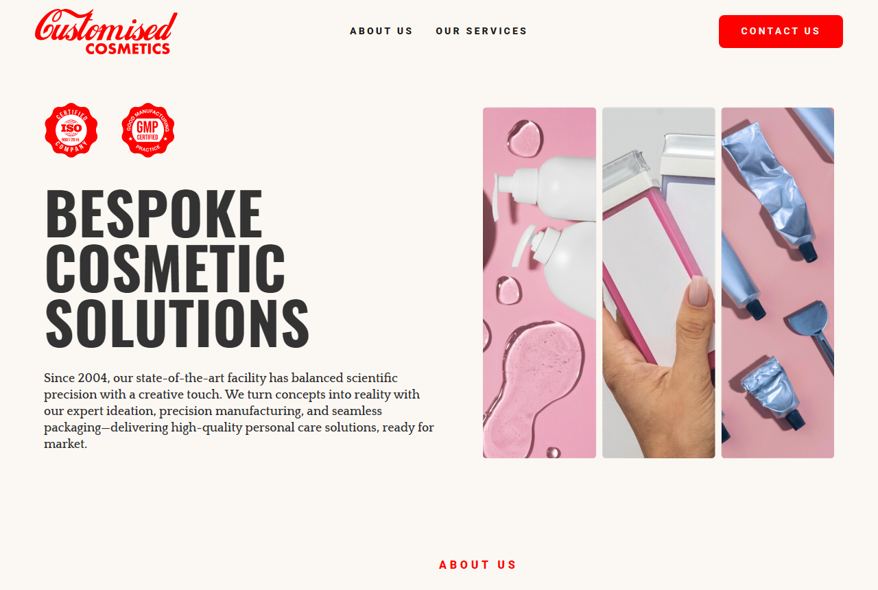 Customised Cosmetics contract manufacturer, Edenvale
