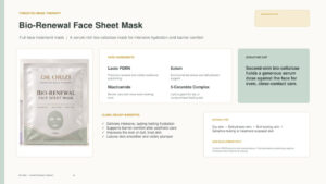 Bio-Renewal Face Sheet Mask - dermatology and aesthetic OEM formula sheet, ORIZI Group Malaysia