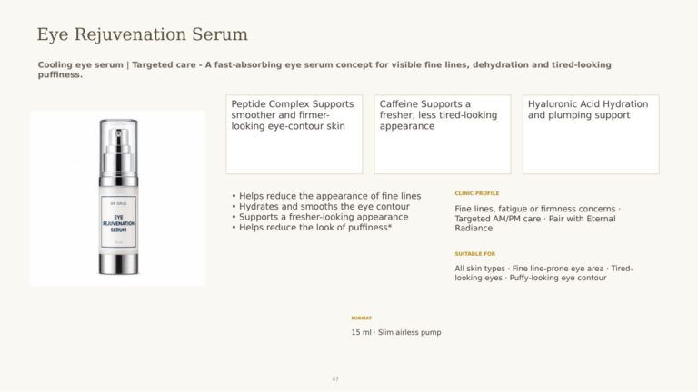 Eye Rejuvenation Serum - dermatology and aesthetic OEM formula sheet, ORIZI Group Malaysia