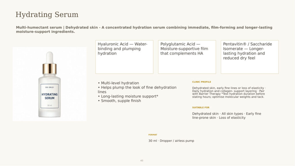 Hydration Bank Multi-Humectant Serum - dermatology and aesthetic OEM formula sheet, ORIZI Group Malaysia