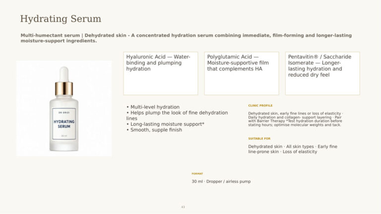 Hydration Bank Multi-Humectant Serum - dermatology and aesthetic OEM formula sheet, ORIZI Group Malaysia