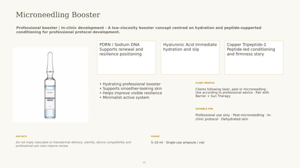 Microneedling Booster (Professional) - dermatology and aesthetic OEM formula sheet, ORIZI Group Malaysia