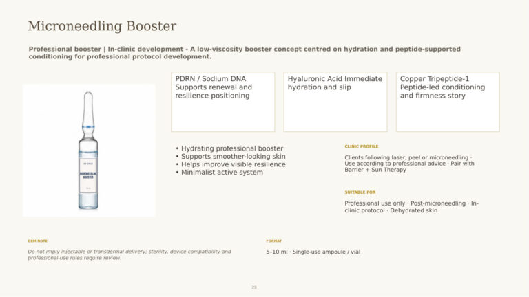 Microneedling Booster (Professional) - dermatology and aesthetic OEM formula sheet, ORIZI Group Malaysia