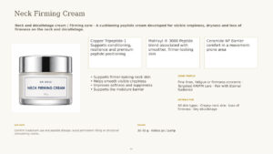 Neck Firming Cream - dermatology and aesthetic OEM formula sheet, ORIZI Group Malaysia