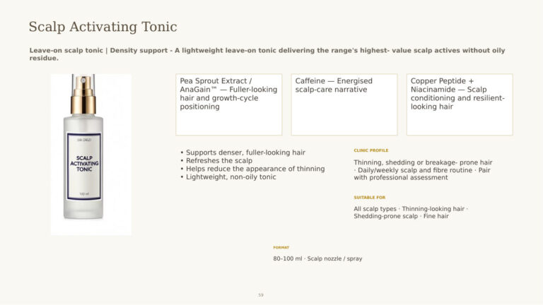 Scalp Activating Tonic - dermatology and aesthetic OEM formula sheet, ORIZI Group Malaysia