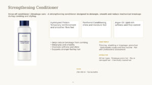 Strengthening Conditioner - dermatology and aesthetic OEM formula sheet, ORIZI Group Malaysia