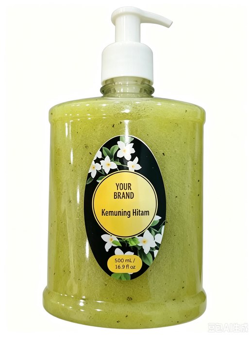 Kemuning Hitam Shower Gel 500ml - TikTok viral private label product mock-up, ORIZI Group OEM Malaysia