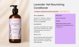 Lavender Veil Nourishing Conditioner 500ml - koperasi private label product, ORIZI Group OEM Malaysia