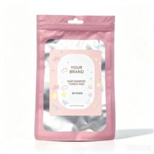 Niacinamide Toner Pad 30 pads - TikTok viral private label product mock-up, ORIZI Group OEM Malaysia