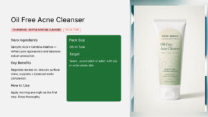 Oil Free Acne Cleanser 100ml - koperasi private label product, ORIZI Group OEM Malaysia