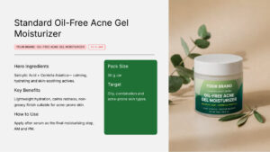 Oil-Free Acne Gel Moisturizer 50g - koperasi private label product, ORIZI Group OEM Malaysia