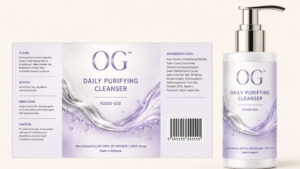 Daily Purifying Cleanser 100ml - ready-to-brand packaging and label layout, OEM private label Malaysia