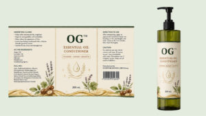 Essential Oil Conditioner 200ml - ready-to-brand packaging and label layout, OEM private label Malaysia
