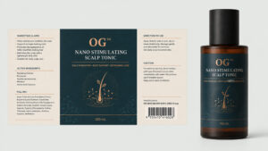 Nano Stimulating Tonic 100ml - ready-to-brand packaging and label layout, OEM private label Malaysia