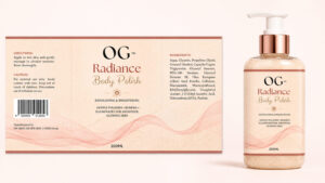 Radiance Body Polish 200ml - ready-to-brand packaging and label layout, OEM private label Malaysia