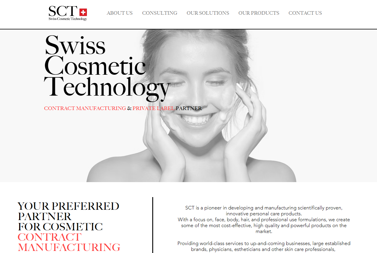 Swiss Cosmetic Technology SCT contract manufacturing St-Prex